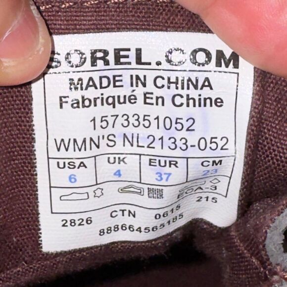 Sorel Out 'N About Waterproof Duck Boots Quarry NL2133-052 Women's 6 - Picture 10 of 11
